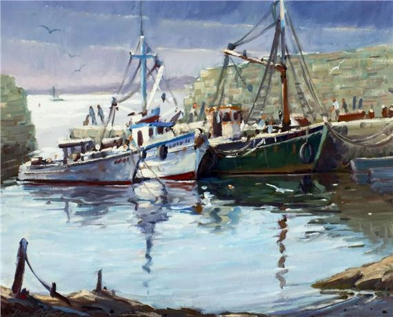 Rockport Harbor Scene by Don Stone