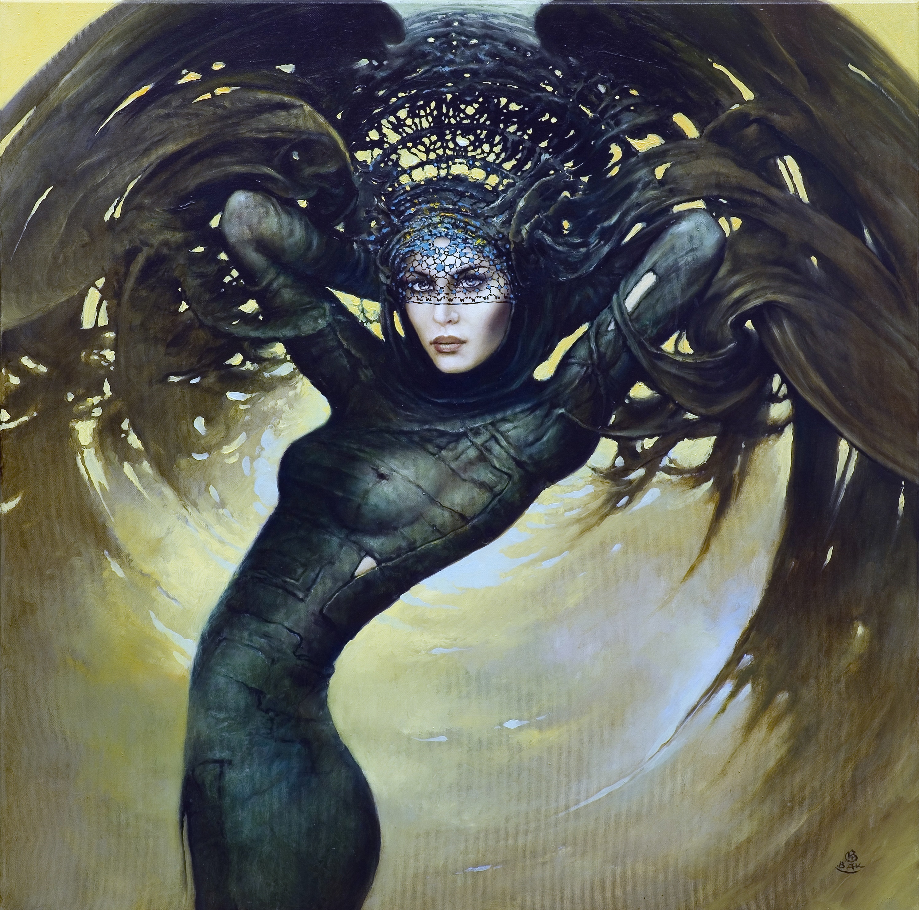 Artwork by Karol Bak, SQUARE ONE, Made of oil, canvas