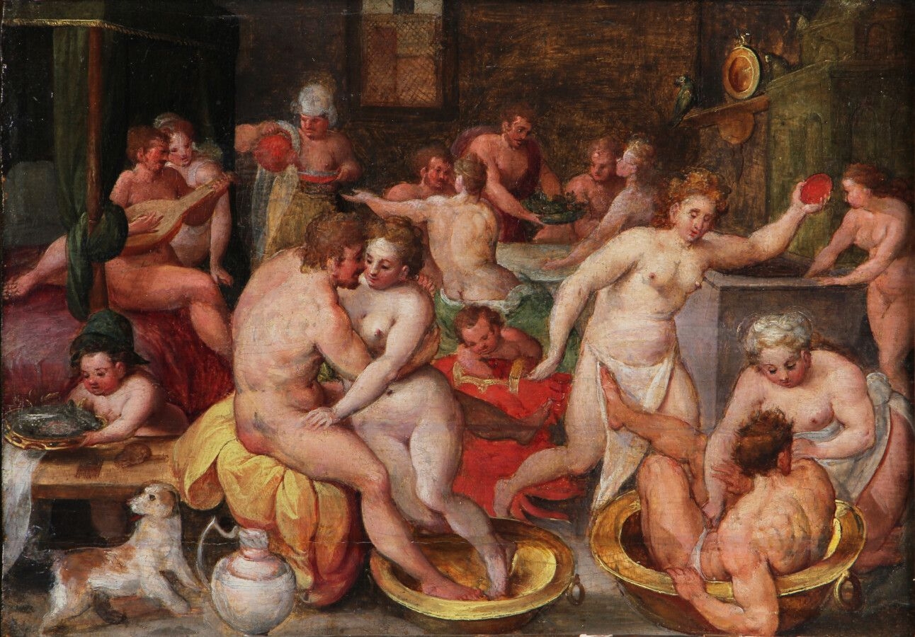 Artwork by Bernaert de Rijckere, The Feast of the Gods, Made of Oak panel