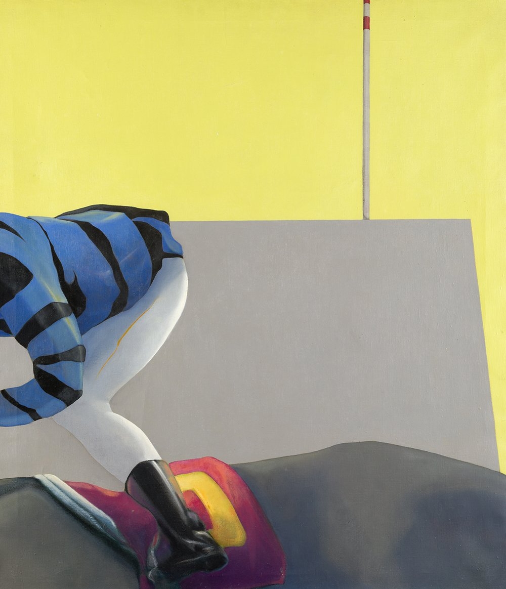 Artwork by Roberto Geisse, "Carreras de caballos", Made of oil on canvas