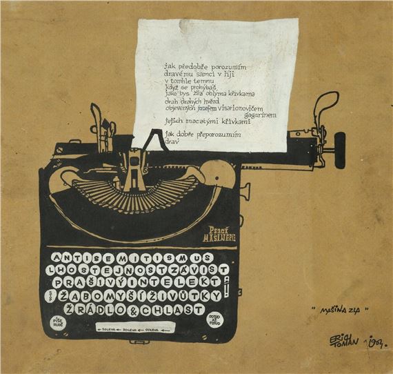 Writing machinery - The machine of evil by Kaja Saudek, 1964