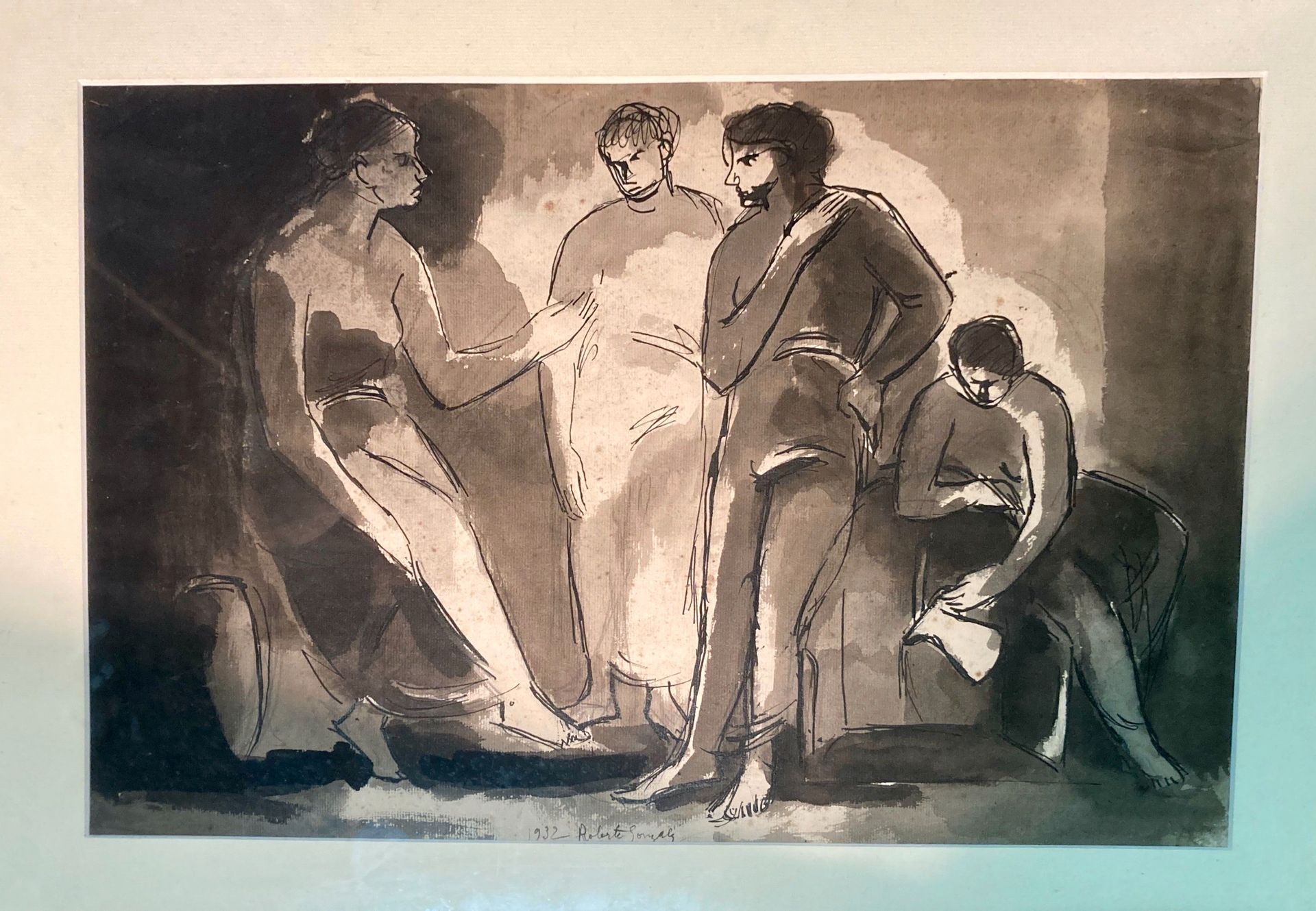 Roberta González | Quatre personnages vêtus à l'antique | MutualArt