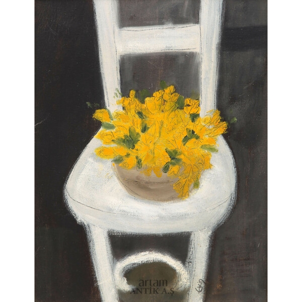 Artwork by Ekin Nayır, Natürmort, Made of Oil on canvas