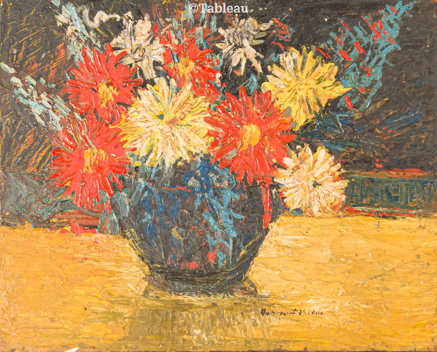 Artwork by Anderson Fabiano, Vaso com flores, Made of oil on panel