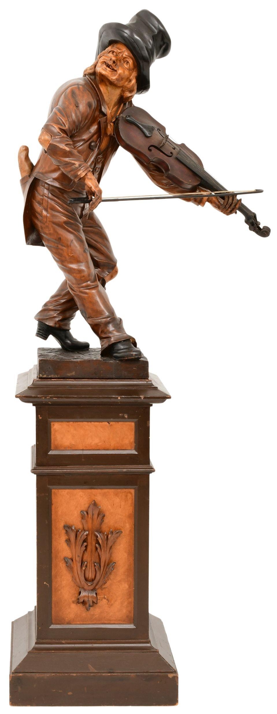 German School, 19th Century | Fiddler on Pedestal | MutualArt