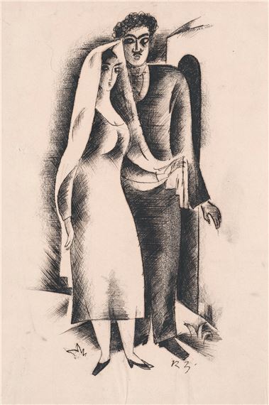 Italienisches Paar. by Richard Ziegler, 1924