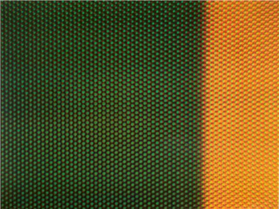 Untitled (Farbverlauf in Gelb-Orange-Grün, aus The Missing Colours - Video still) by Tobias Rehberger, 1998