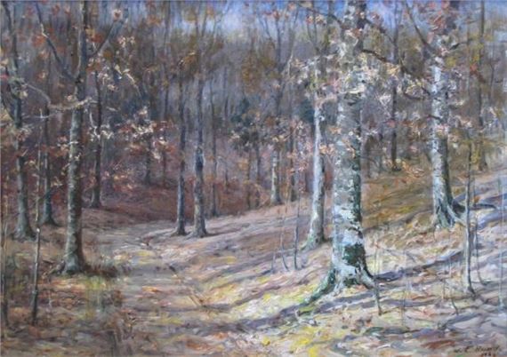 Late Autumn Landscape by John E. Bundy, 1924