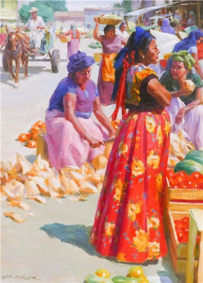Market at Juchitan by Ned Mueller, 1989