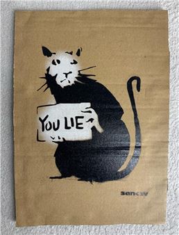 Banksy | Rat. You lie (2015) | MutualArt