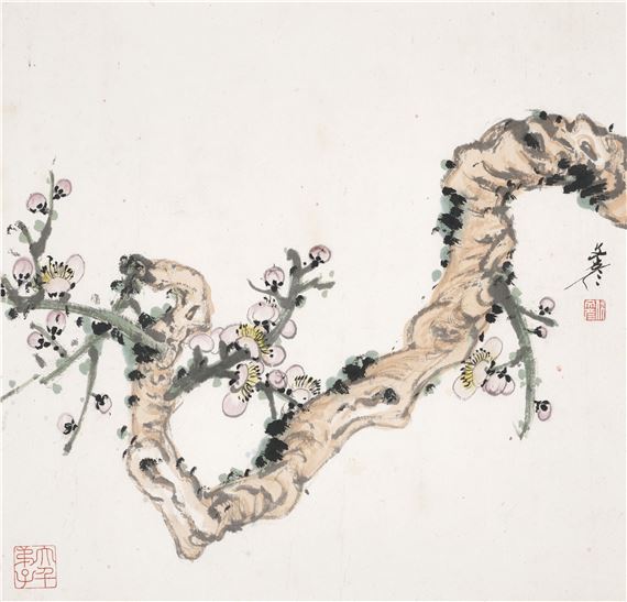 Cherry Blossoms by Fu Wenyan, 1946