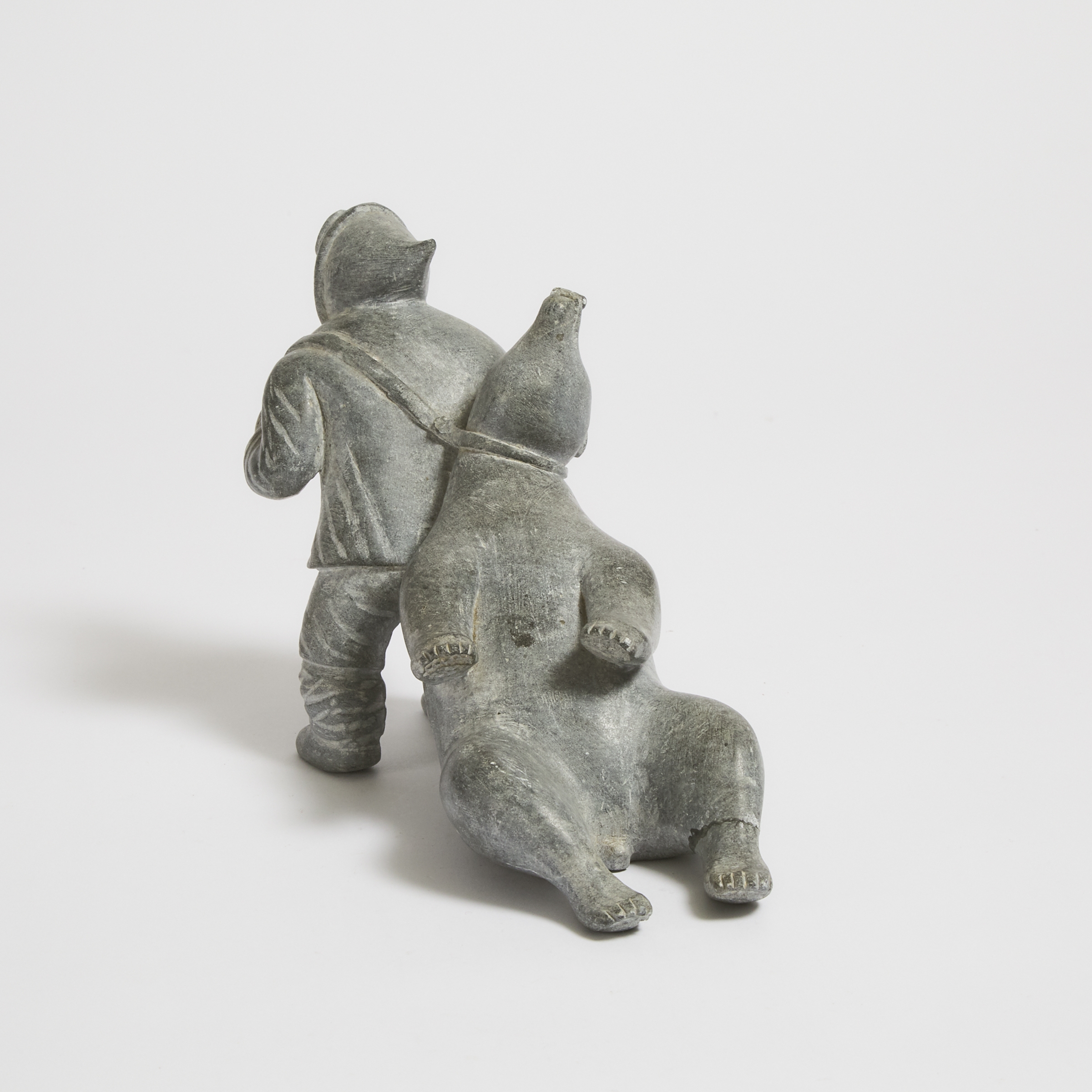 Johnny Issaja Papigatok HUNTER DRAGGING POLAR BEAR MutualArt