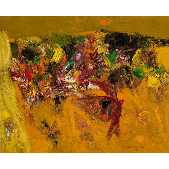 FIELDS AND FLOWERS by John Houston, dated 1961