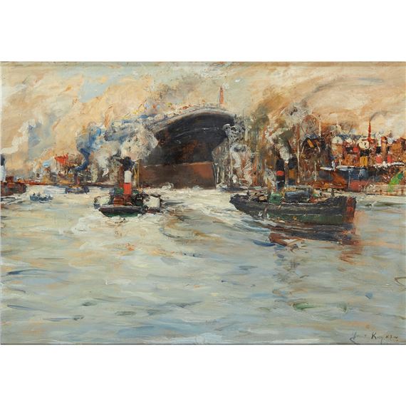 LAUNCH OF THE LUSITANIA by James Kay