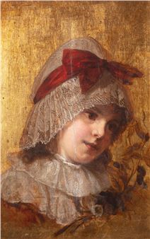 Dziewczynka z bordową kokardą - Emilia Dukszyńska-Dukszta