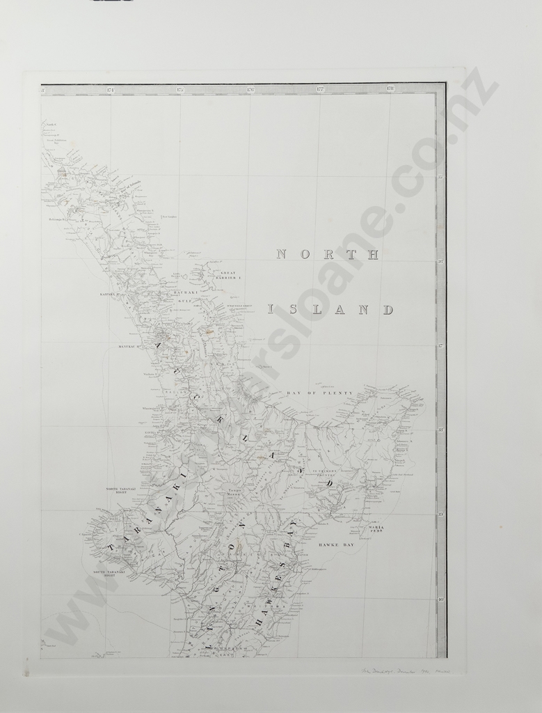 Map of the Colony of New Zealand (3 Sheets) by John Drawbridge, December 1990