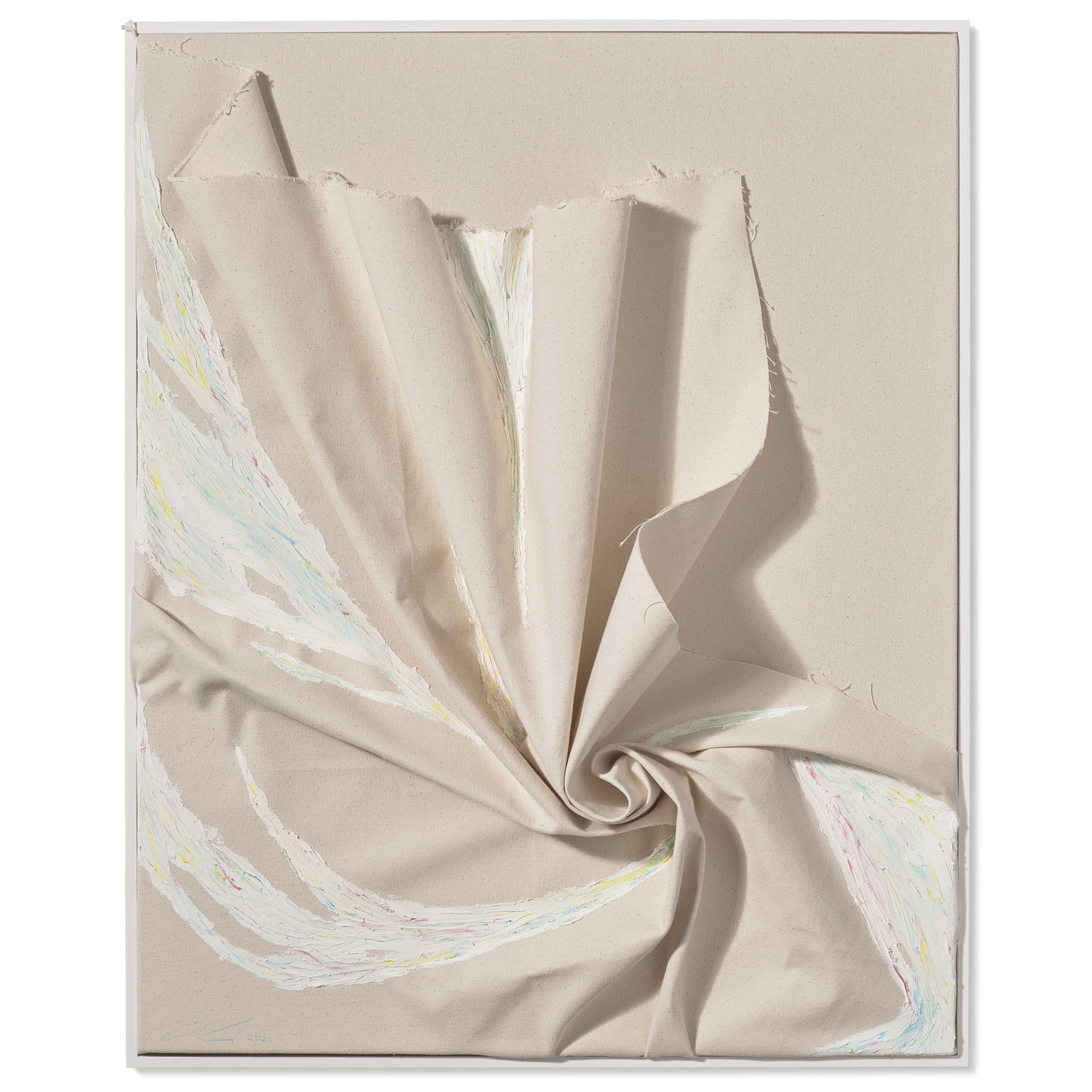 Artwork by Madeleine Lill, Untitled (Twisted Sheets), Made of acrylic on canvas