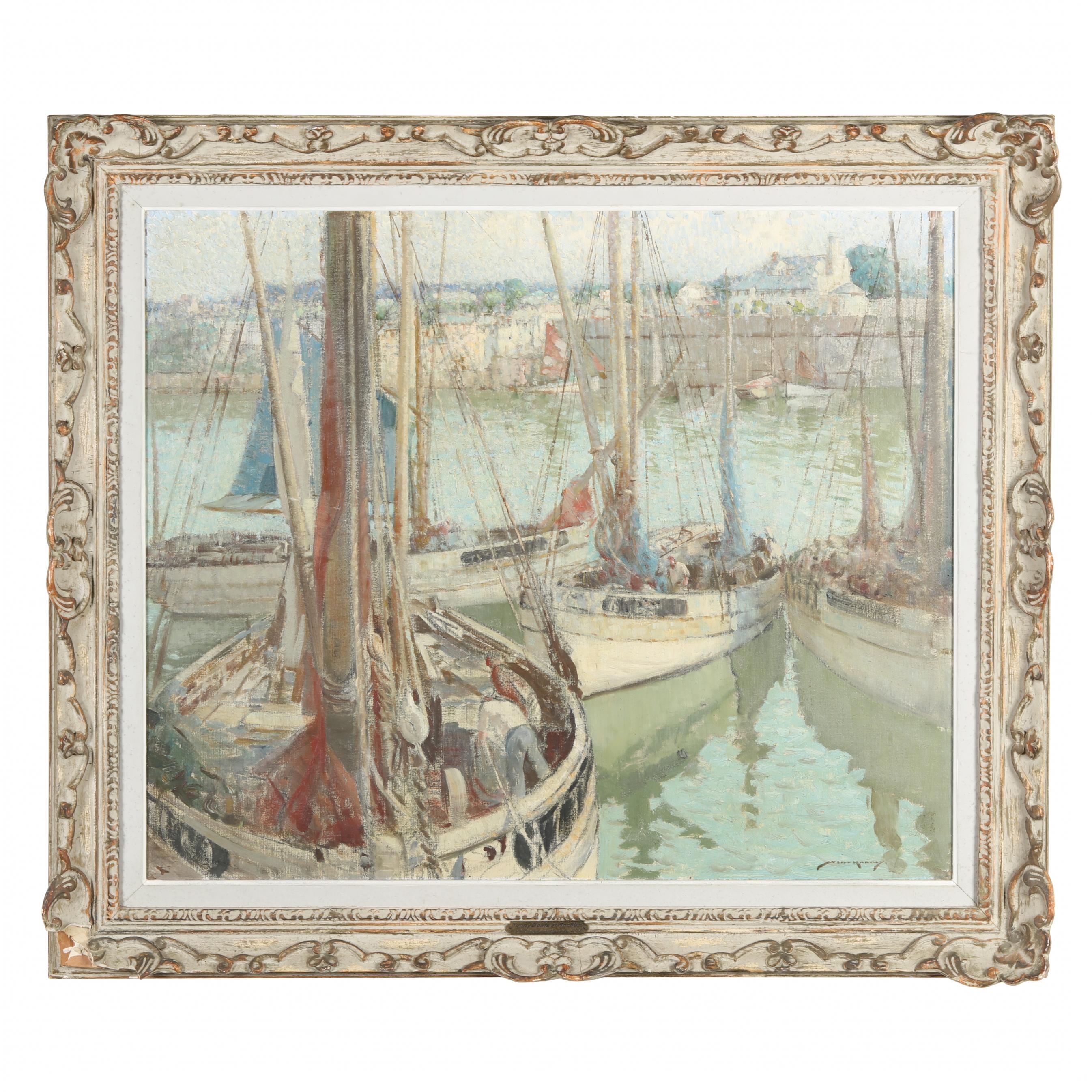 Artwork by William Lee-Hankey, Tunny Boats at Anchor, Made of Oil on canvas