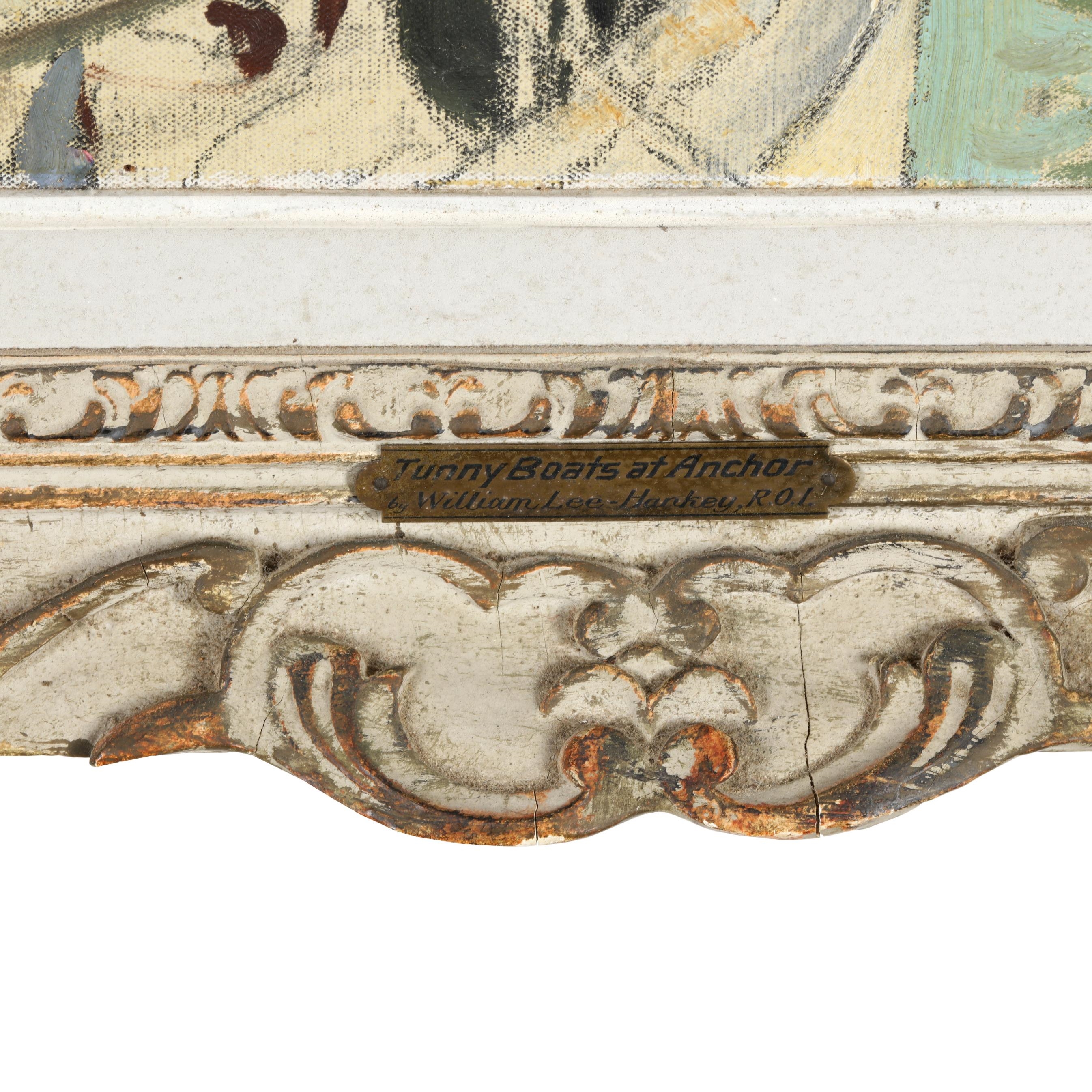 Artwork by William Lee-Hankey, Tunny Boats at Anchor, Made of Oil on canvas