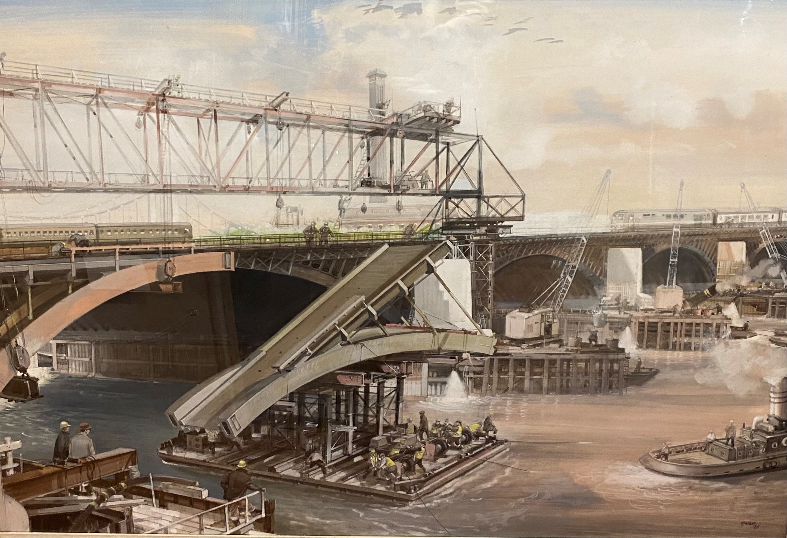 Henry J. Neave | Repairs on Grosvenor Bridge (1965) | MutualArt
