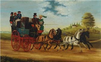 The London to Bath coach - R. Weller