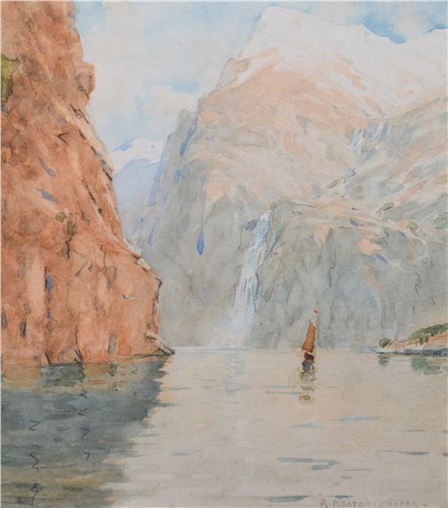 The Seven Sisters Waterfall by Alfred Heaton Cooper