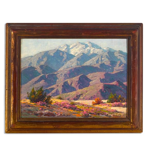 Mountains and spring flowers