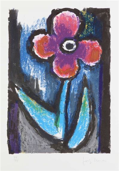 A lyrical Flower by Josef Herman, 1997