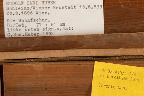 Artwork by Carl Rudolf Huber, Die Scafschur, Made of Oil on canvas