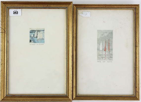 two limited-edition etchings: 'The Pinnacles' by Simon Winch