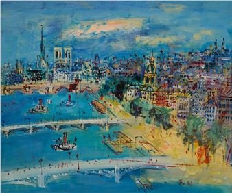 Paris, le Pont du Carrousel - Jean Dufy