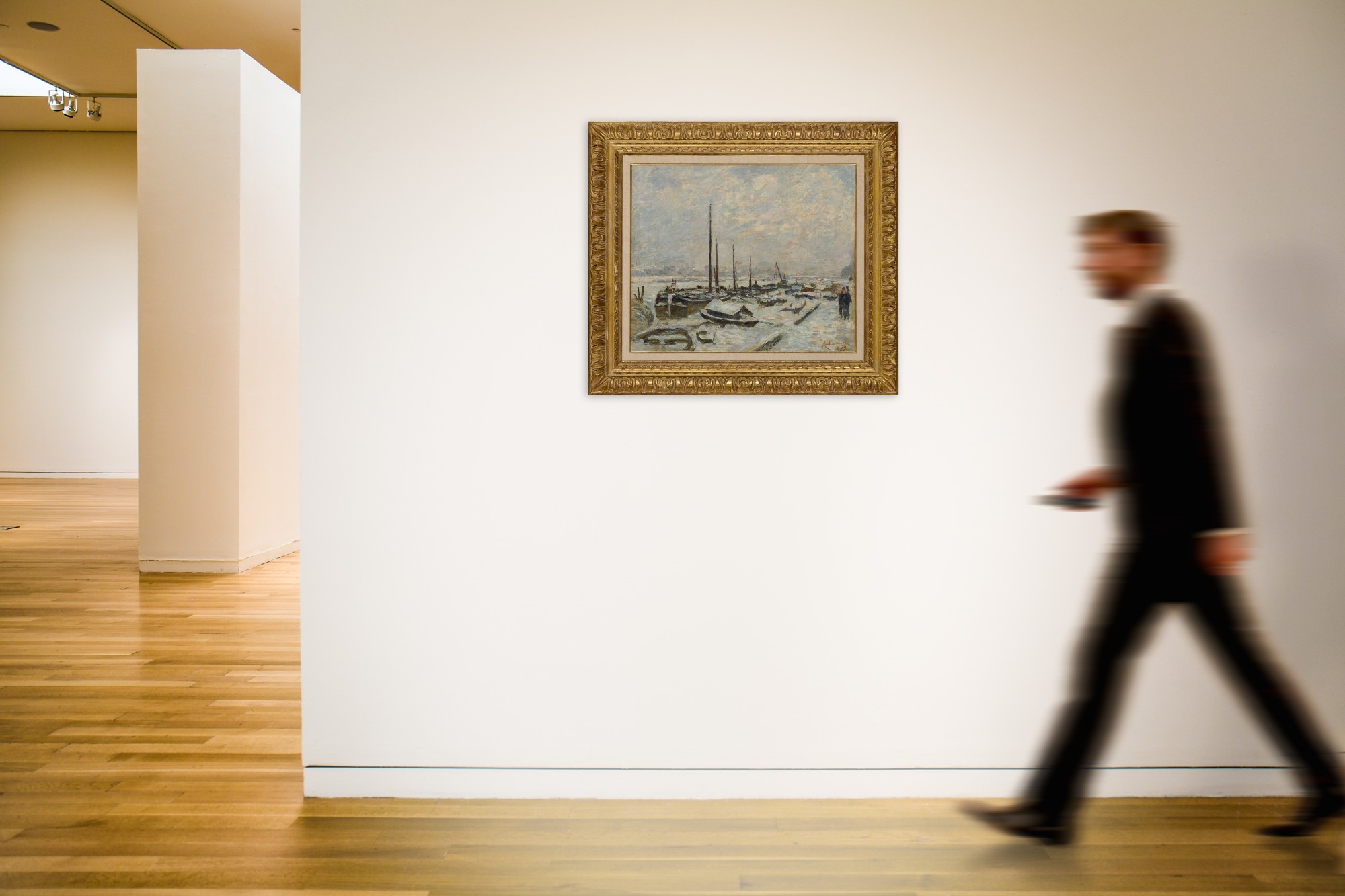 Artwork by Armand Guillaumin, Berges de la seine à Paris, hiver, Made of oil on canvas