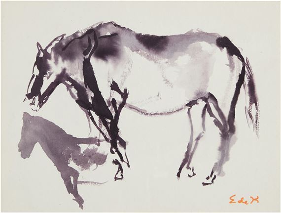 Horses - East Hampton by Elaine de Kooning, Executed in 1987