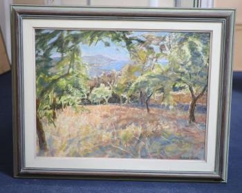 Artwork by Patrick Cullen, Orchard, Grats (Languedoc), Made of Pastel
