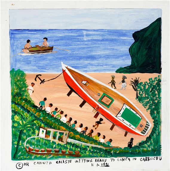 Canute Caliste Seven Works Scenes of Carriacou Island, West Indies