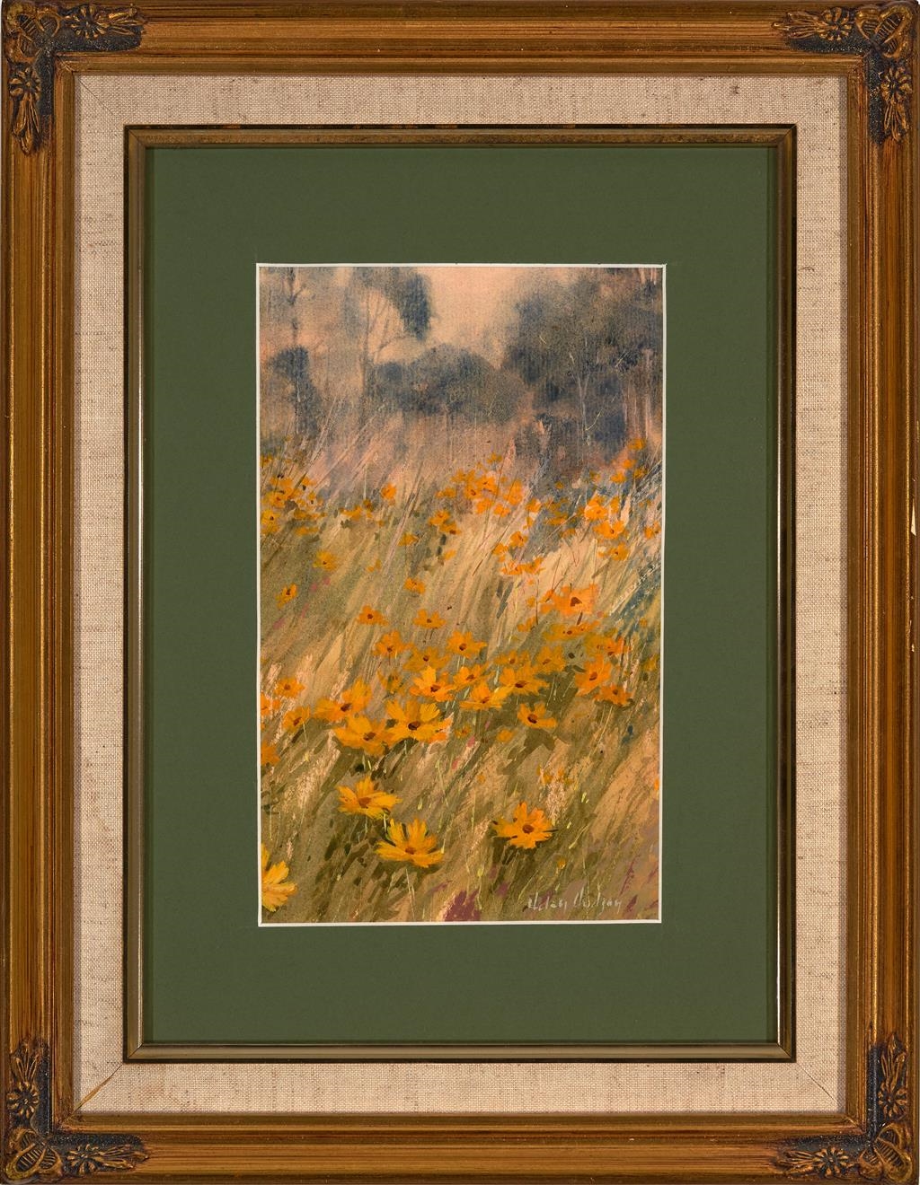 Artwork by Helen Hudson, Coreopsis (Tickseed), Made of watercolour