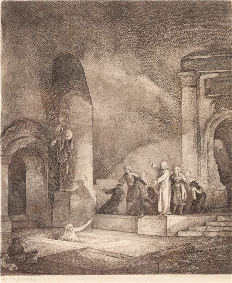 Wskrzeszenie Łazarza (mniejsze) by Jean-Pierre Norblin de La Gourdaine, 1789