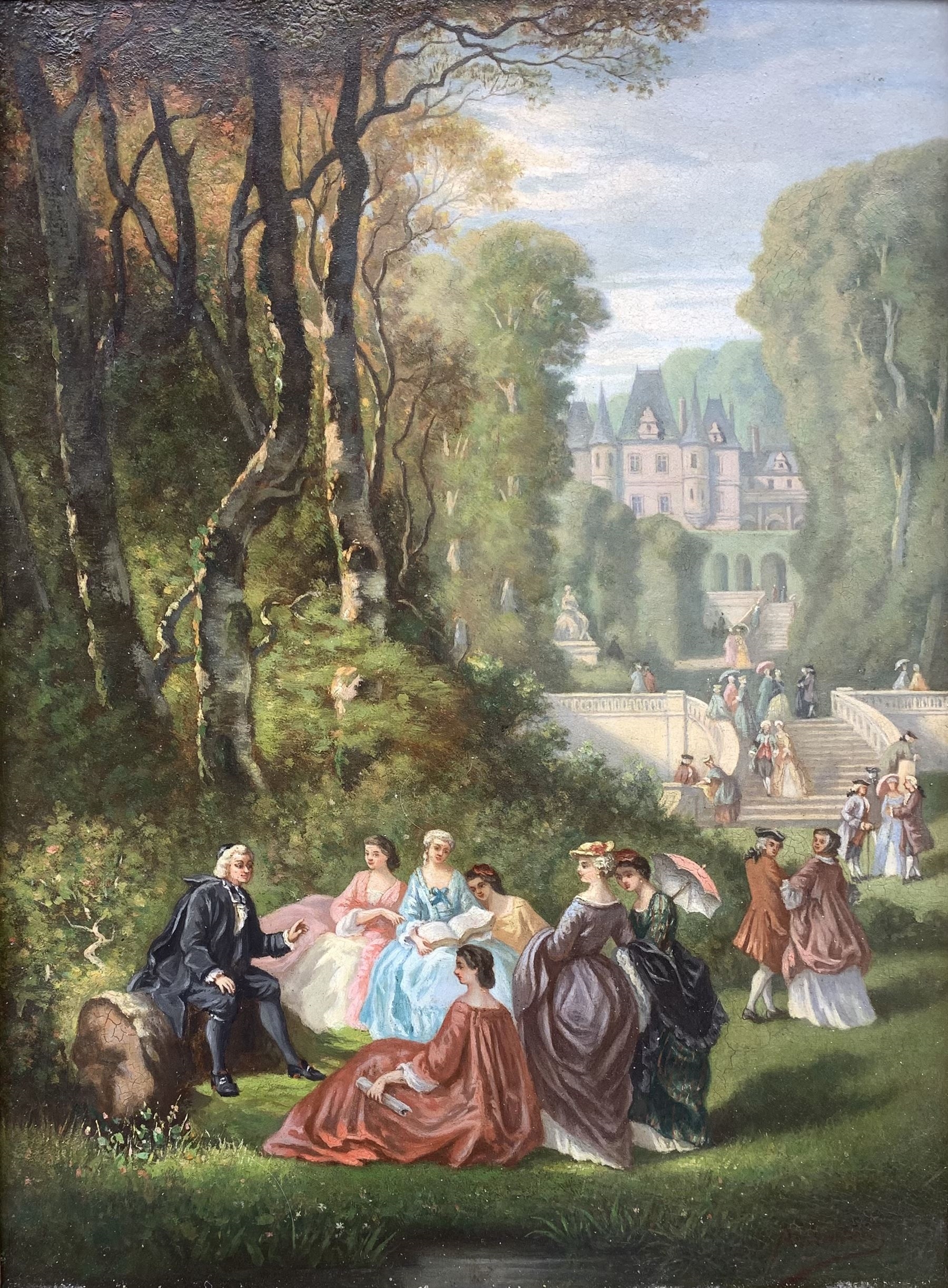 Jean-Antoine Watteau | Rococo Soiree in Chateau Grounds | MutualArt