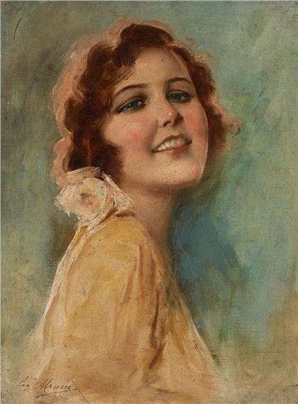 Beauty In Profile by E. Maresca, circa1920