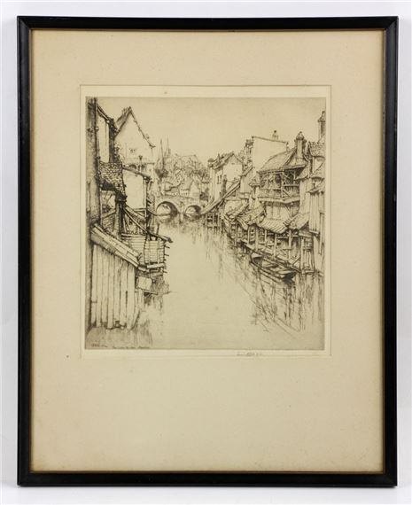 The Little Bridge, Chartres by Ernest David Roth, 1944