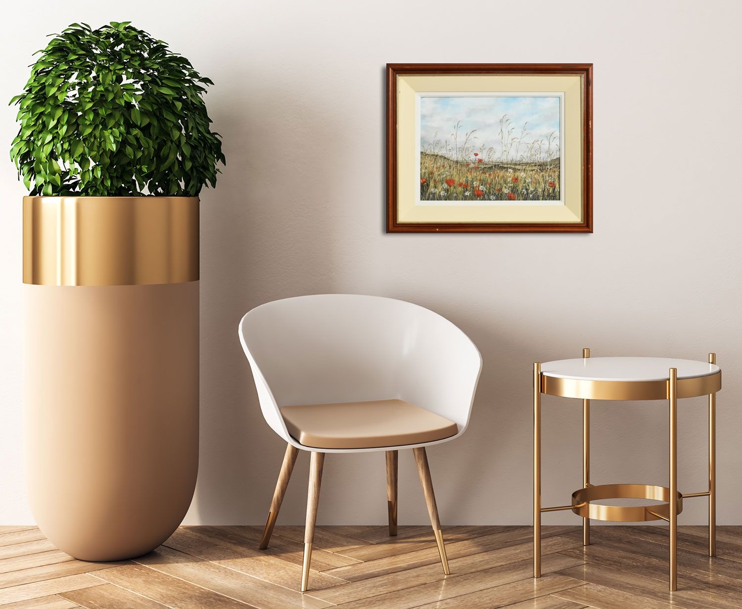 Artwork by Michael Monaghan, Summer Poppies, Made of oil on canvas board