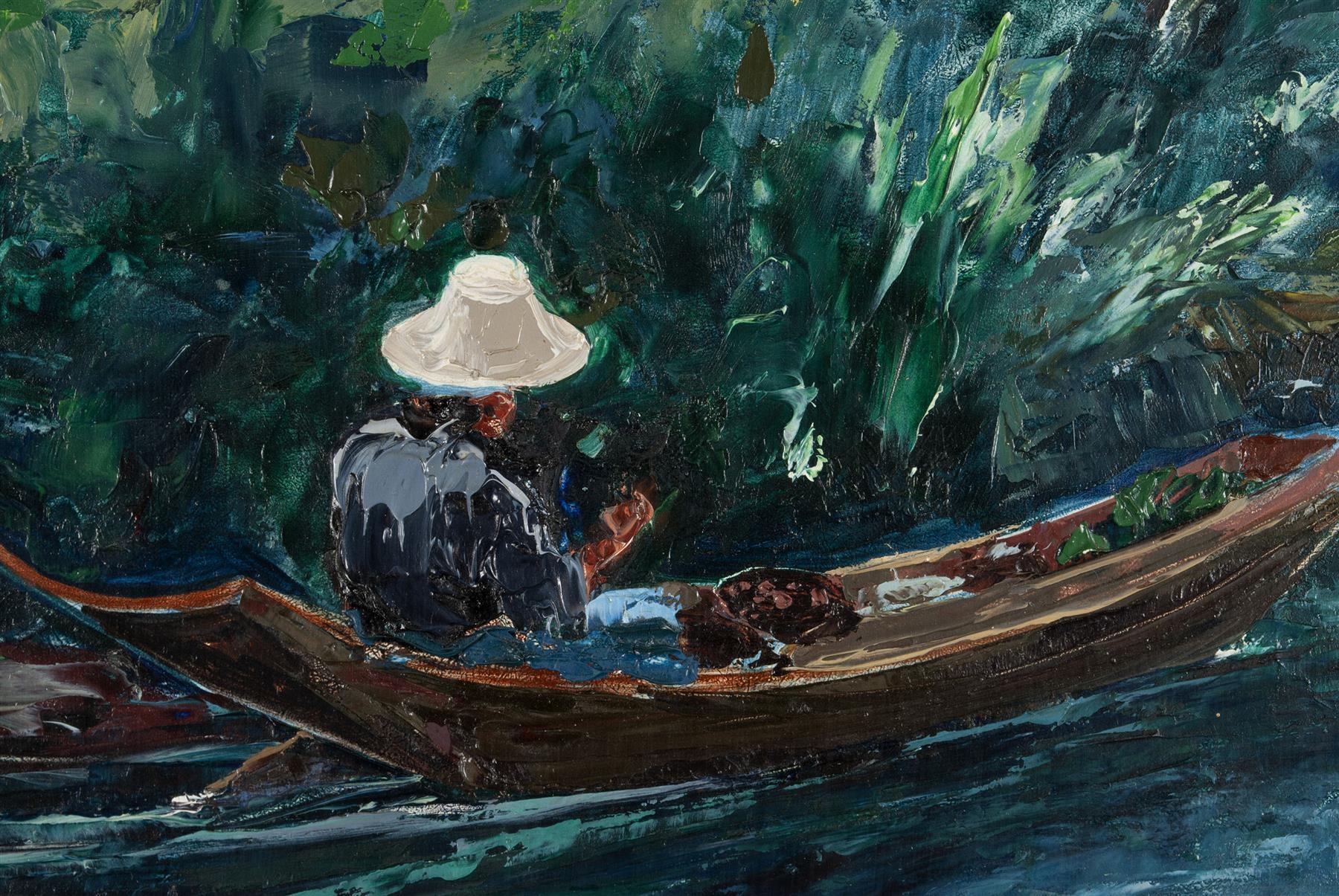 Artwork by Peter Kolean, Merchant of Bangkok, Made of Oil on board