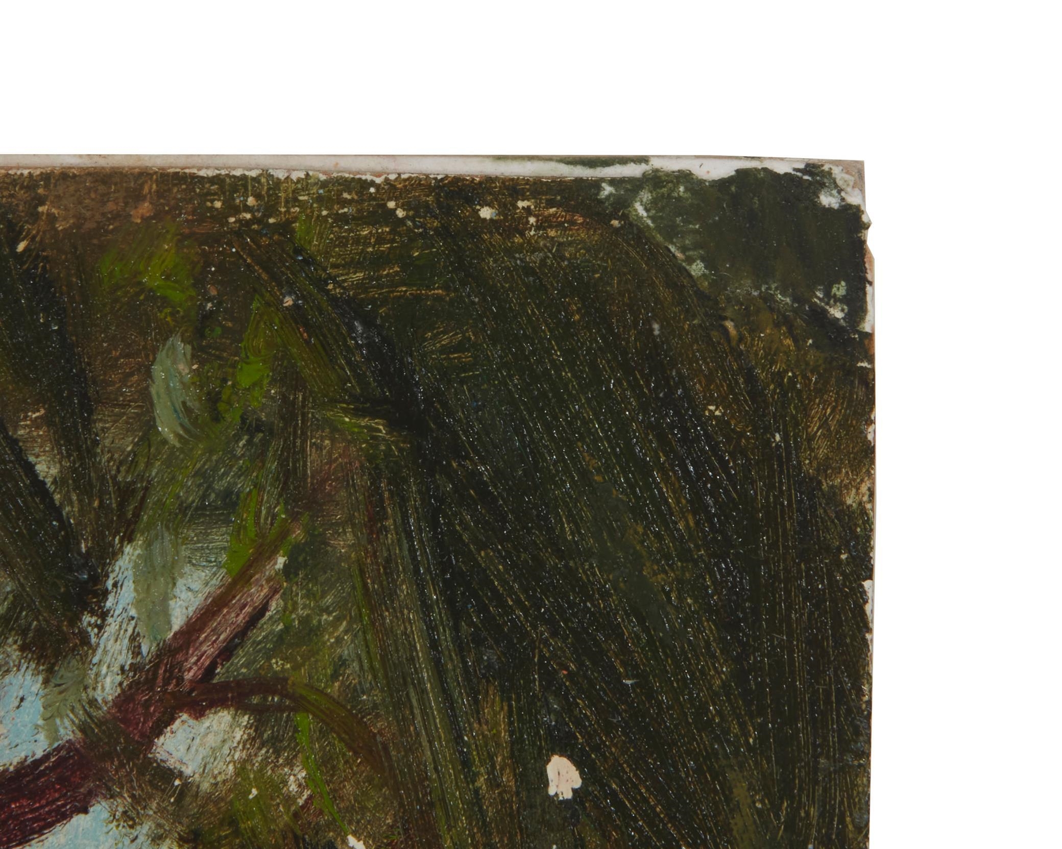 Artwork by Paul Grimm, "Little Red School House,", Made of Oil on canvas