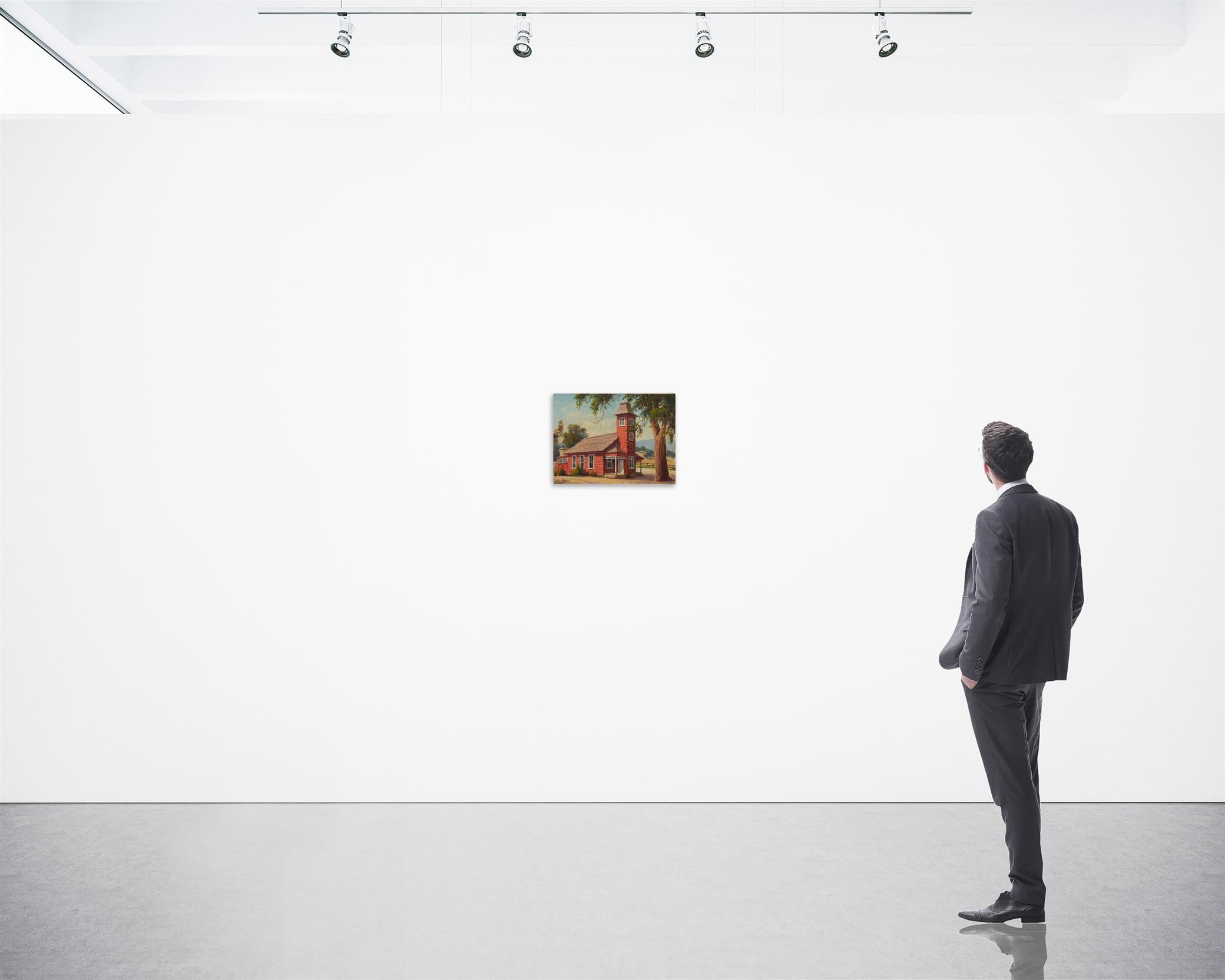 Artwork by Paul Grimm, "Little Red School House,", Made of Oil on canvas