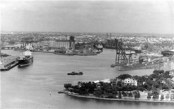 Sydney from the Maritime services control tower by Jackie Haynes, 1982