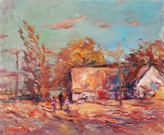 Ib Eisner | Forrest scene with figures | MutualArt
