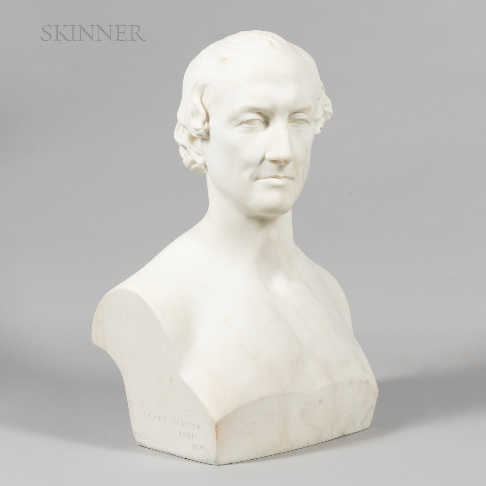 Henry Dexter | Marble Bust of Theodore Lyman II (1871) | MutualArt