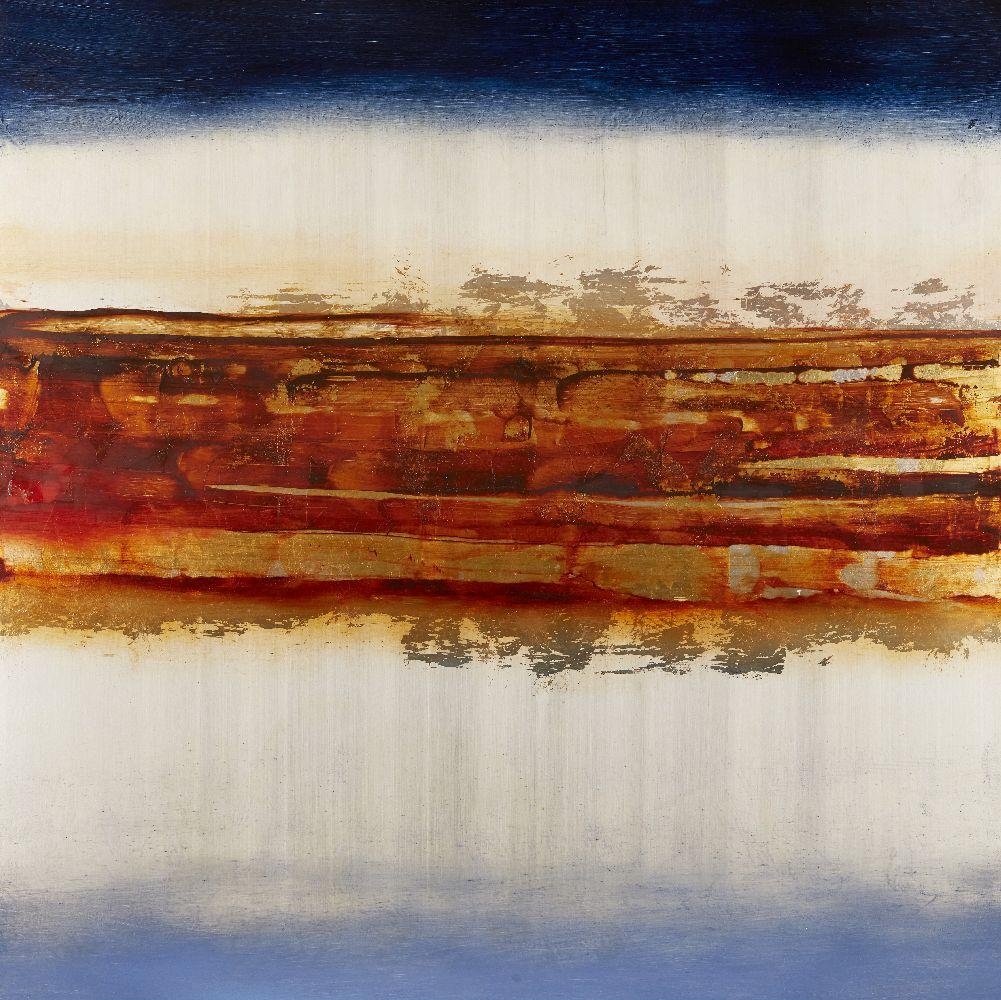 Artwork by Mark Maxwell, Legion I, Made of oil, copper leaf and enamel on aluminium panel