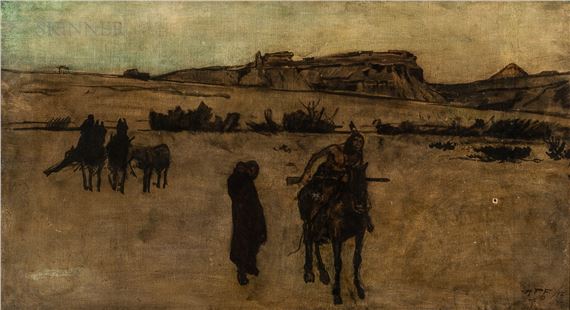 Nomads by Henry Farny - 37 X 22 Western Art Print New Museum