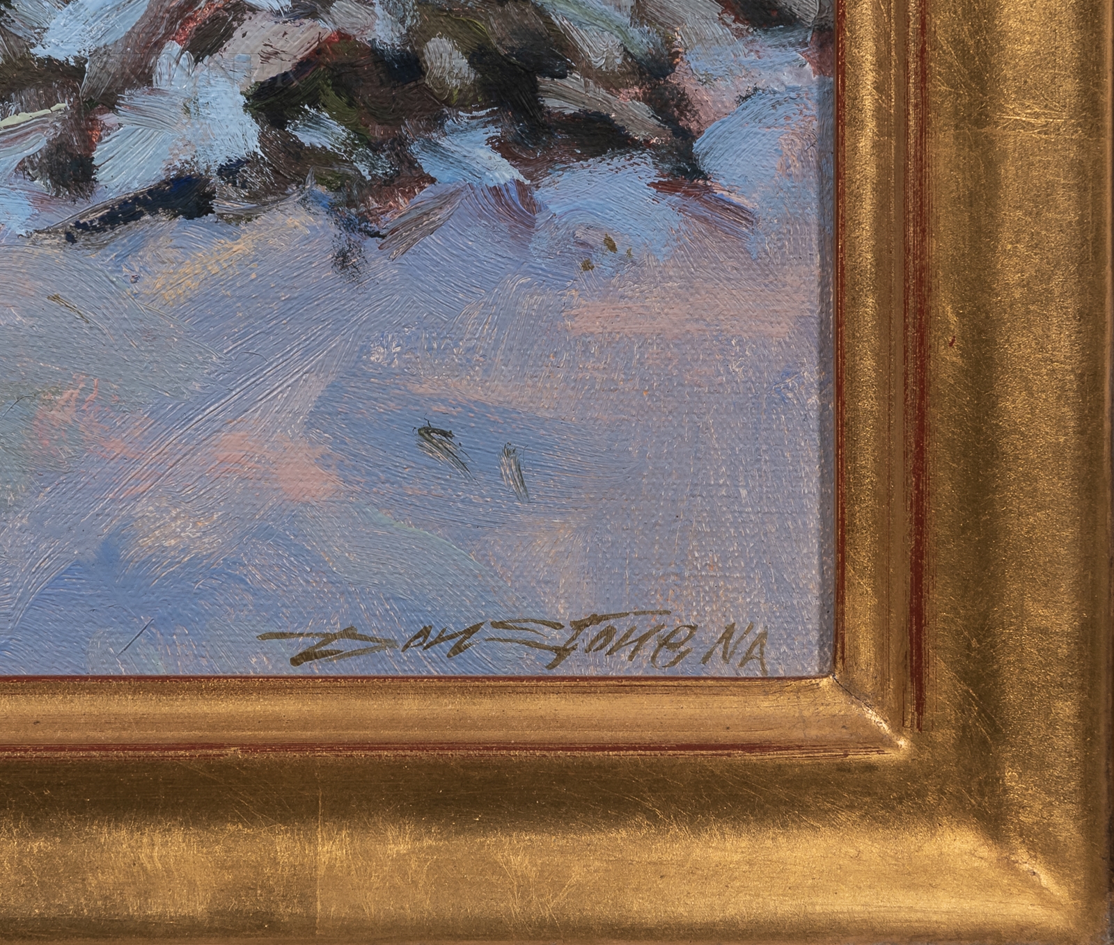 Artwork by Don Stone, Study for Late December Light, Made of Oil on canvas